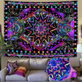 Blacklight Sun and Moon Tapestry for Bedroom Aesthetic Decor