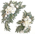 Faux Arch Flower Swag Set of 2 for Wedding Welcome Signs - White