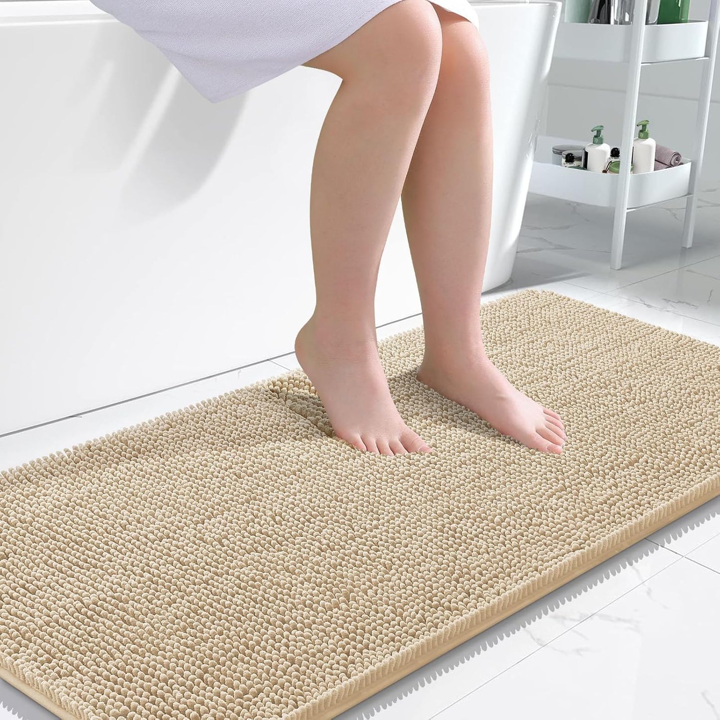 OLANLY Extra Soft Chenille Bath Rugs for Ultimate Comfort