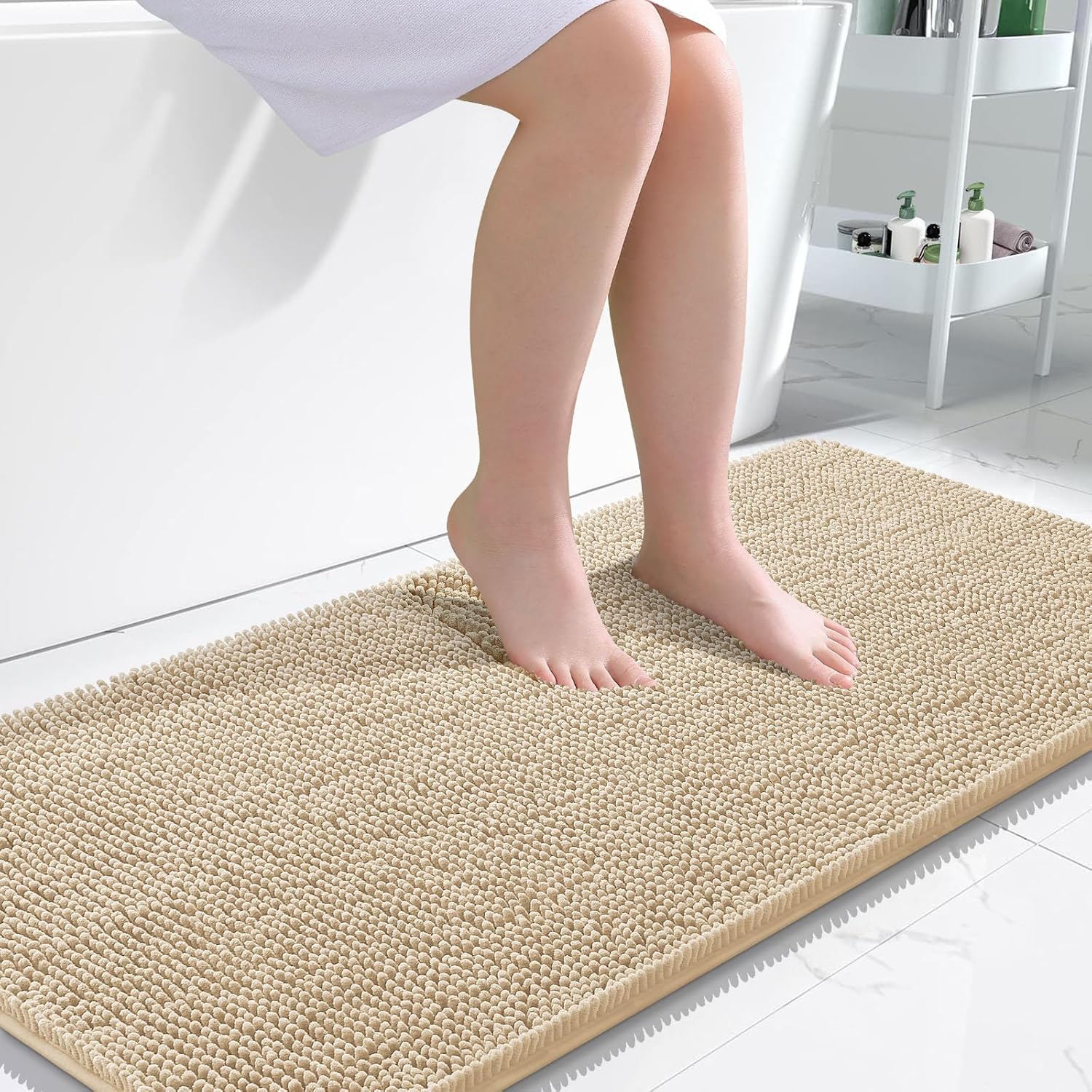 OLANLY Extra Soft Chenille Bath Rugs for Ultimate Comfort