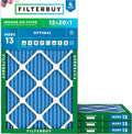 Filterbuy 12x20x1 Air Filter MERV 13 Optimal Smoke & Allergy Defense