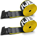 Reflective 4 in x 30 ft Flatbed Trailer Straps - Heavy Duty Tie Down