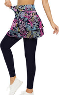 Tennis Skirted Leggings for Women - Skort with Side Pockets