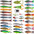 Fishing Artificial Lures Kit Mixed - 36-Piece Assortment for Bass