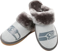 FOCO Womens NFL Team Logo Glitter Open Back Moccasin - Sparkly Indoor