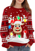 Women Ugly Christmas Sweater Light Up Jumper - Fun LED Holiday
