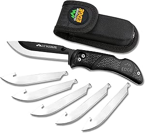 RazorLite Hunting Knife with Replaceable Blades for Skinning