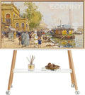 Rolling TV Stand for 49 to 75 in TV - Mobile Easel Stand with Shelf