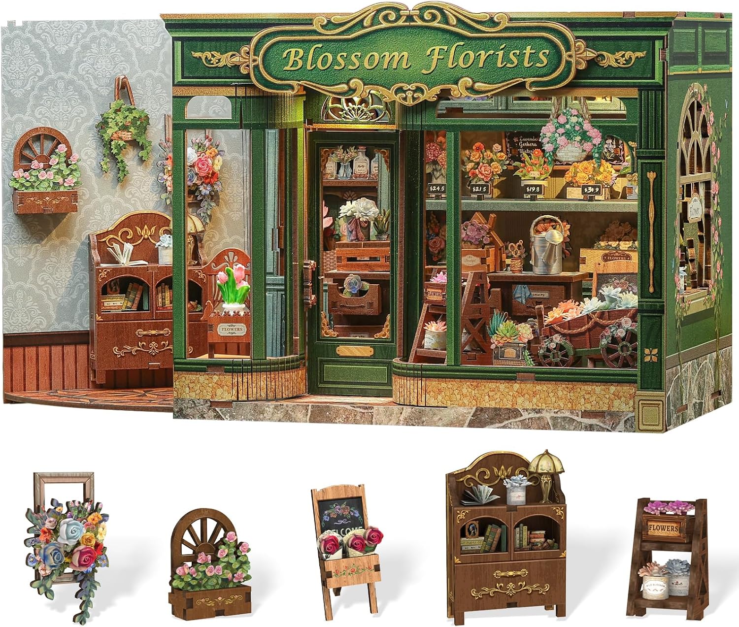 Cutefun Book Nook Kit - DIY Miniature House for Adults