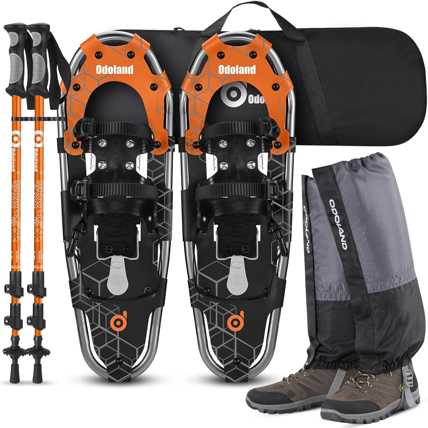 Odoland Snowshoes with Trekking Poles for All Snow Adventures