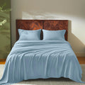 Queen Bamboo Rayon Sheet Set Sky Blue - Cooling 4-Piece