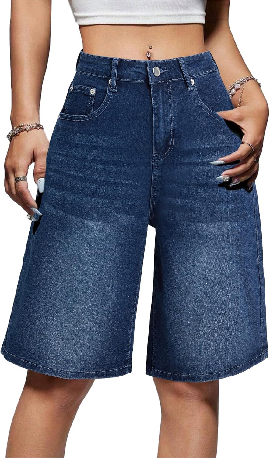 EMMIOL Women Jorts Baggy Jeans for Summer Streetwear Style