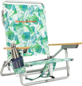 Classic Lay Flat Backpack Beach Chair with Cooler and Cup Holder