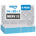 Aerostar 14x20x1 MERV 13 Pleated Air Filter for Cleaner Air