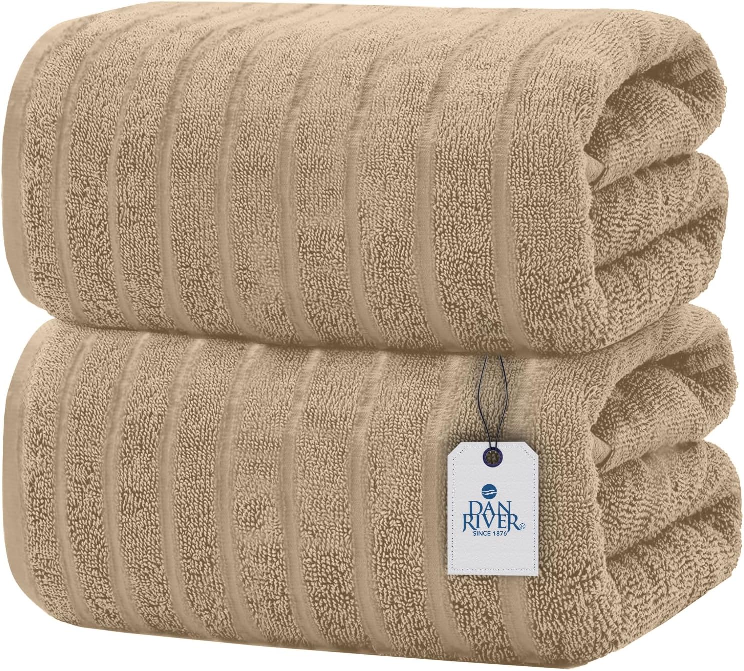DAN RIVER Oversized Bath Sheets 35x70 Inches for Luxury Comfort