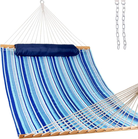 Lazy Daze Hammocks 12 FT Quilted Double Hammock with Pillow