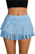 Verdusa Y2k Lace Ruffle Mini Skirt Skort - Flattering Layered Micro