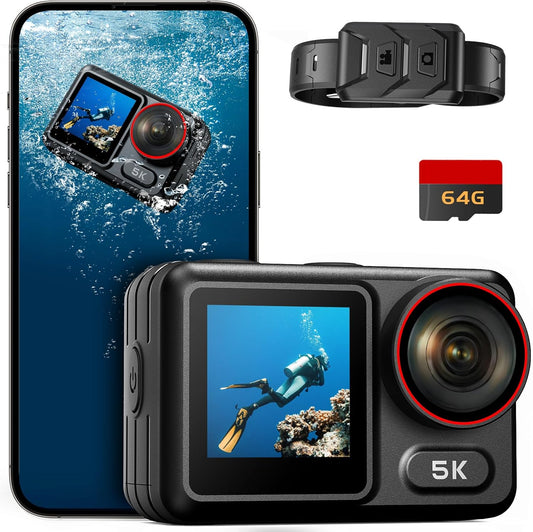 5K30FPS Waterproof Action Camera by ODDV for Adventurers