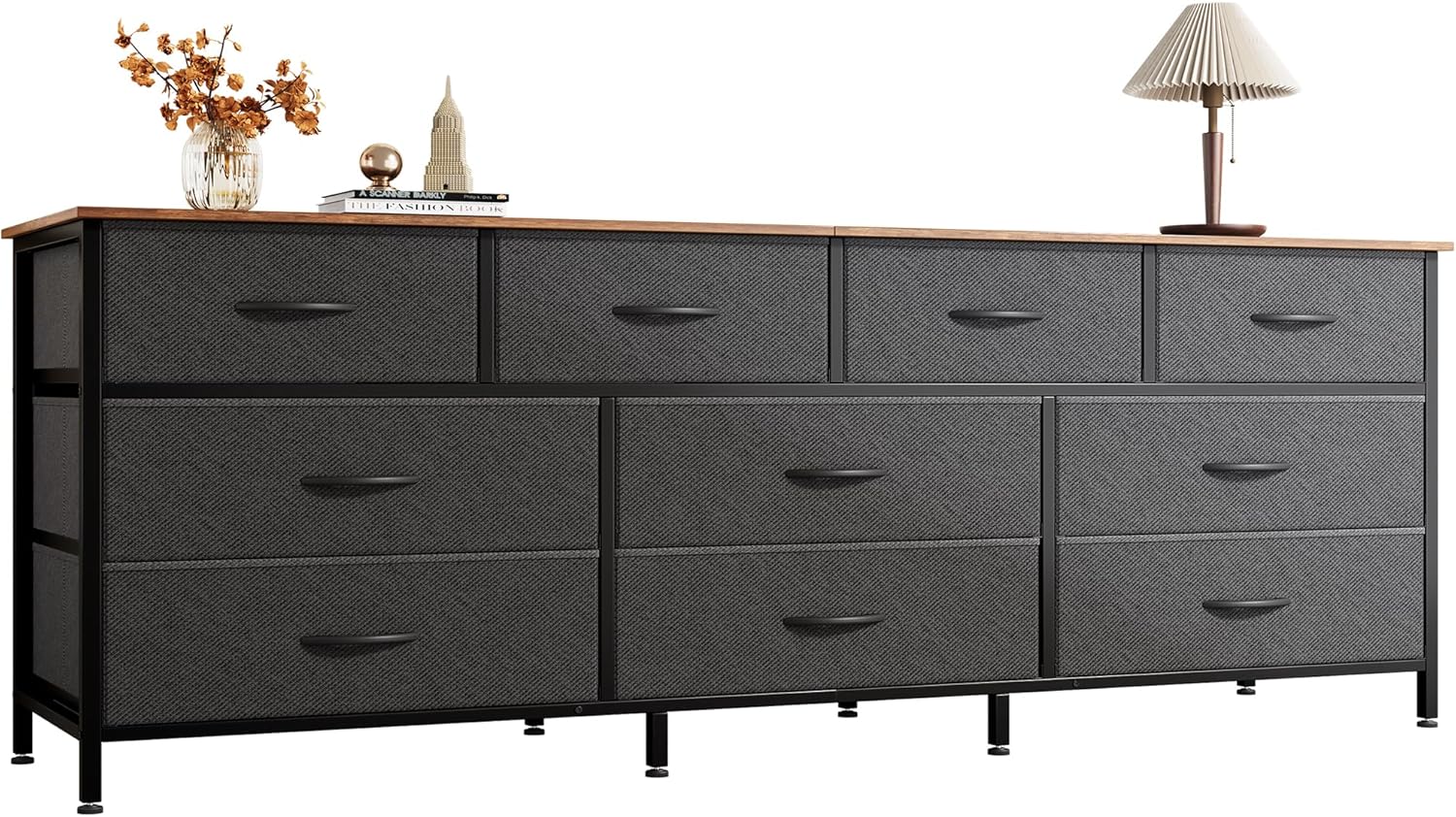 Huuger 63 Inch Dresser with 10 Drawers for Bedroom Storage