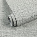 Gray Grasscloth Peel and Stick Wallpaper 15.75in x 787.4in - Removable