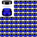 1oz Glass Jars 60 Pack - Small Cobalt Blue Cosmetic Containers
