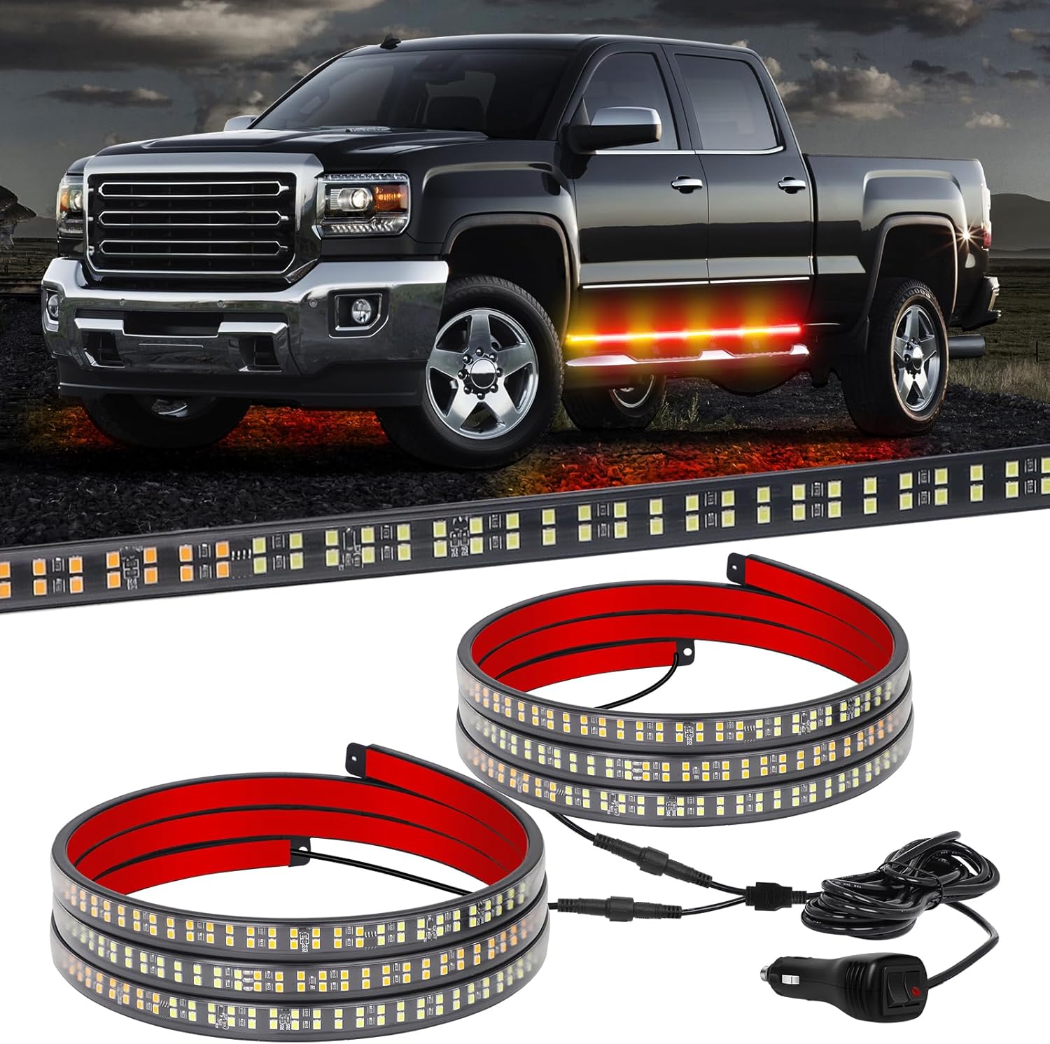 XRIDONSEN 70 inch Truck Amber Red Emergency Lights Strip Review