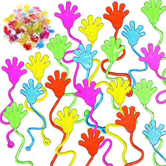 Leyndo 500 Pcs Glitter Sticky Hands for Kids Party Favors