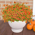 Artificial Fall Flowers 72 Bundles Orange Faux Daisy Stems - Outdoor