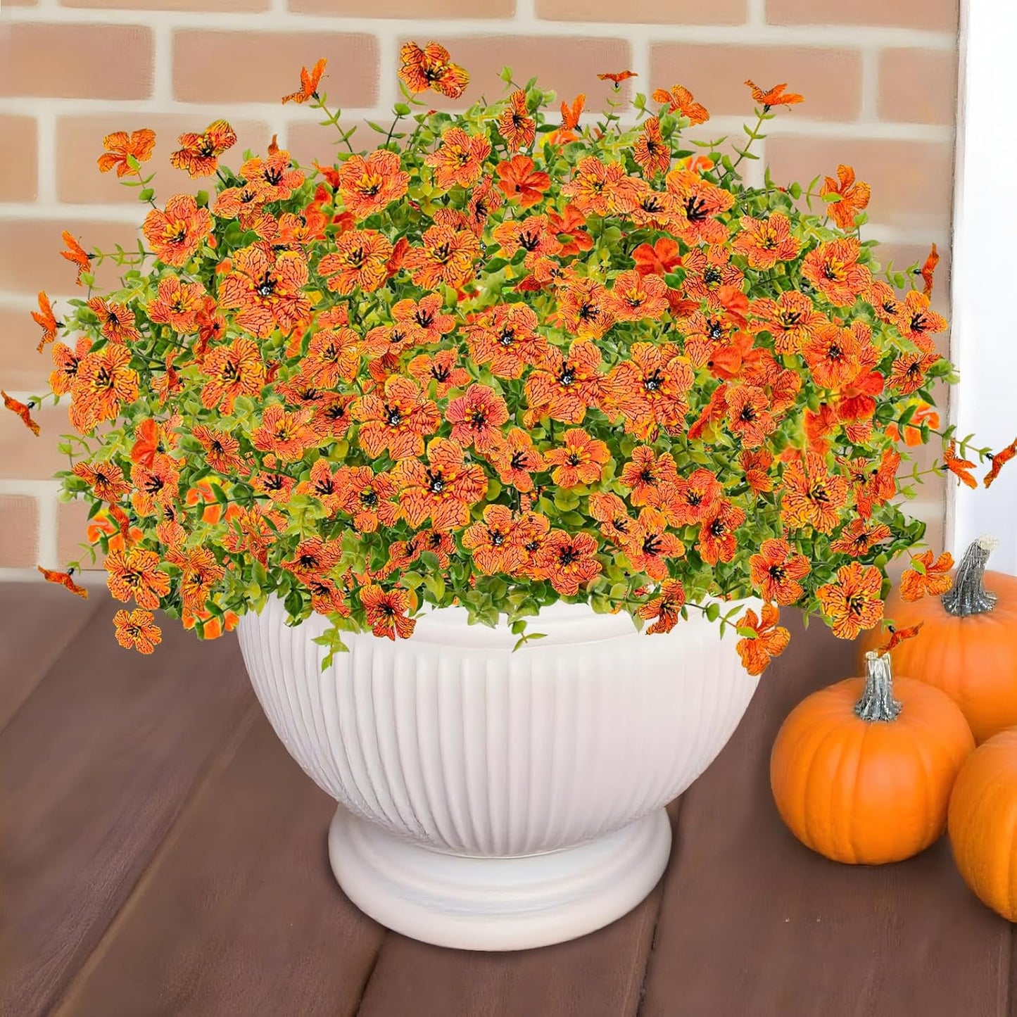 Artificial Fall Flowers for Outdoor Decor - 72 Bundles of Beauty
