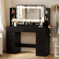 Vanity Desk with LED Mirror and Power Ports - Large Storage Vanity