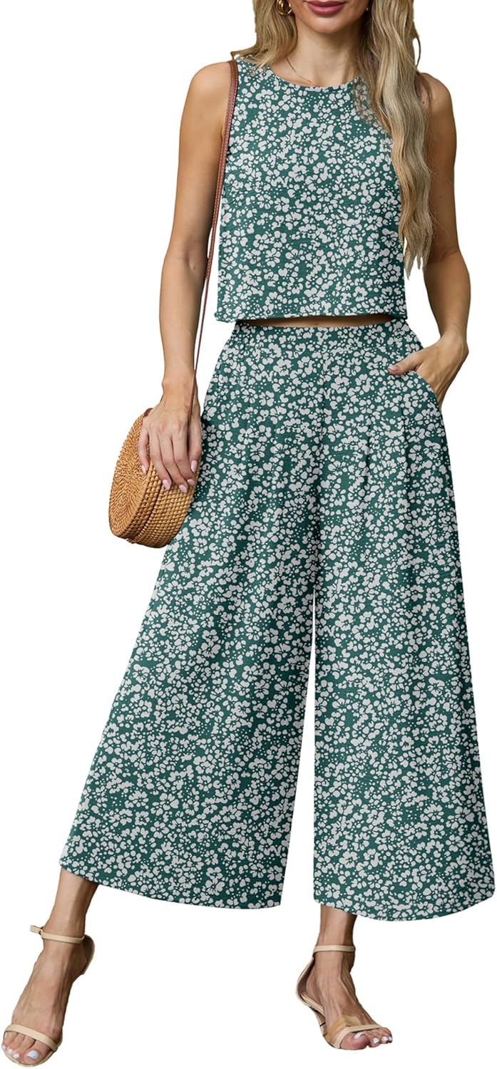 Lepunuo Womens Summer 2 Piece Outfits for Beach and Travel
