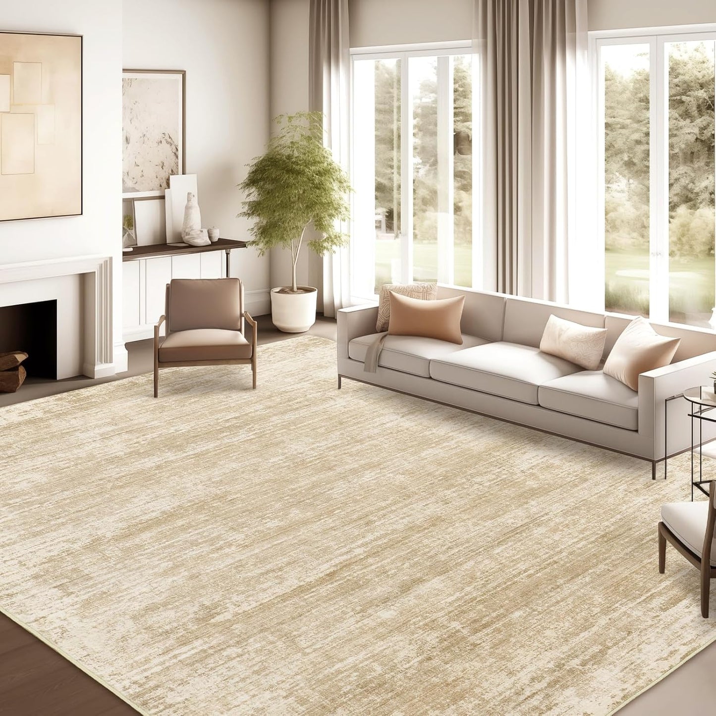 Modern Abstract 9x12 Area Rugs for Living Room by zesthome