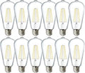 Vintage ST64 LED Edison Bulbs 60W Equivalent 12 Pack - Dimmable