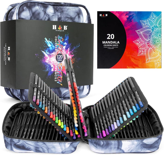 120-Color Colored Pencils Set for Creative Drawing Fun