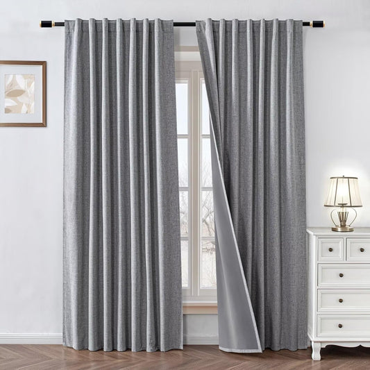 100% Blackout Curtains for Bedroom and Living Room Decor