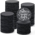 72 PCS Round Slate Coasters Bulk - Engravable 4 in Coaster Set