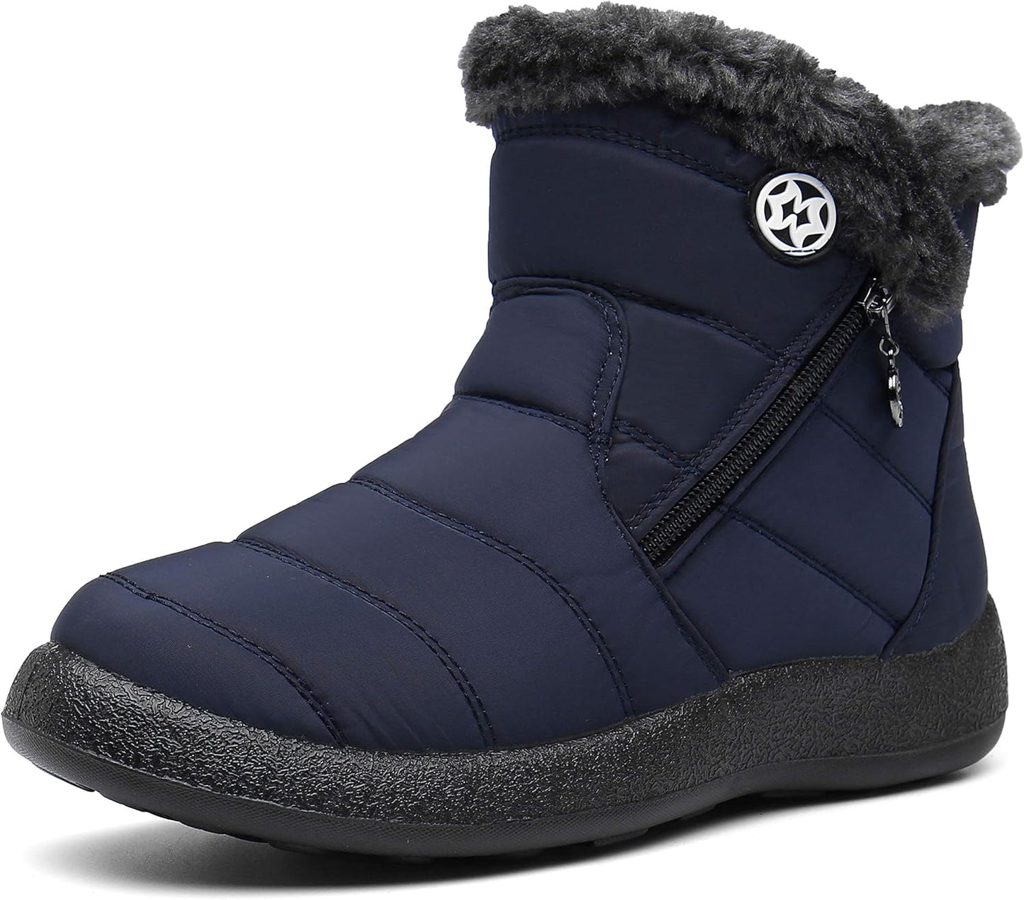 Hsyooes Womens Warm Fur Lined Winter Snow Boots for Comfort