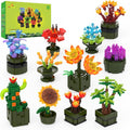 JMBricklayer Flowers Succulents Building Sets for Adults - 12 Tiny