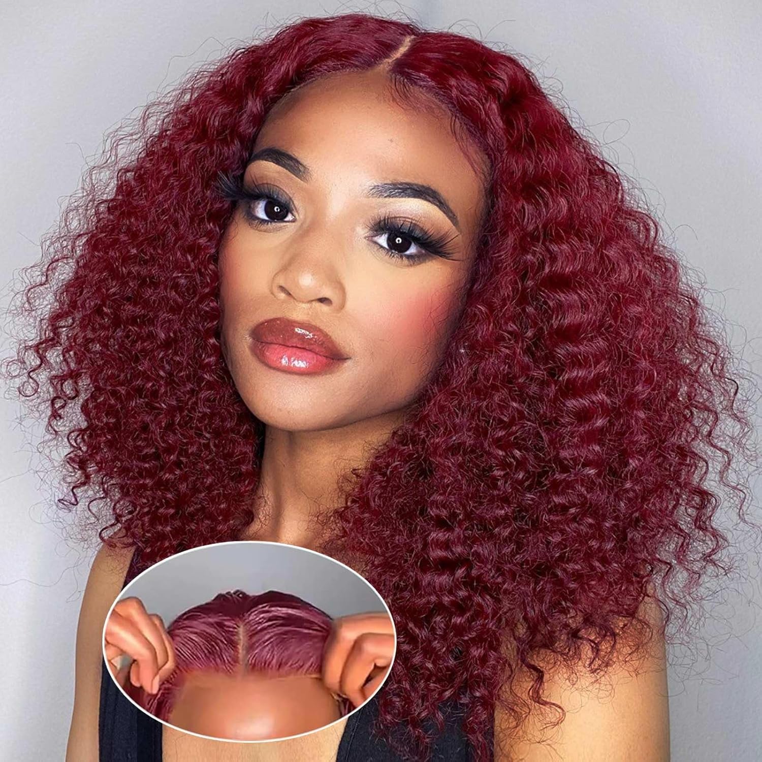 Curly BOB Wig Human Hair 200 Density Deep Wave for Women
