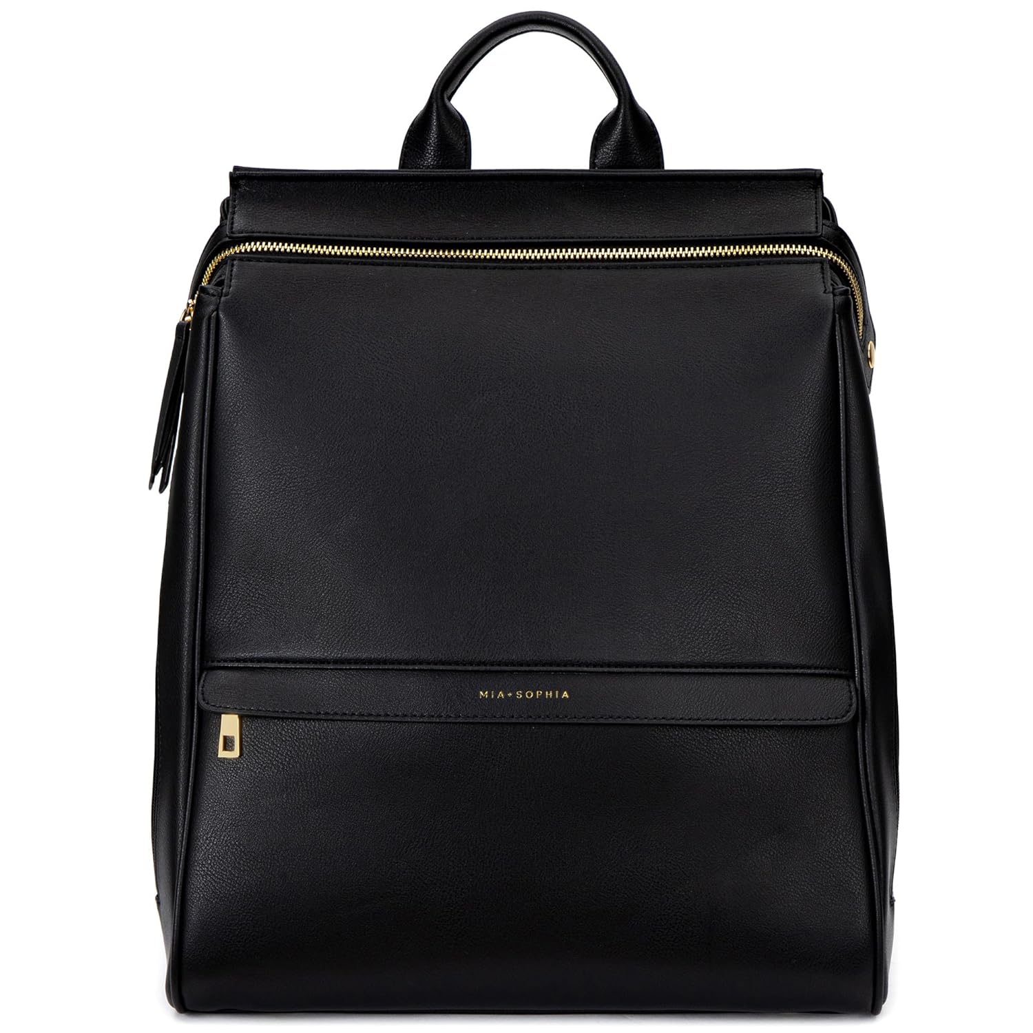 MIA + SOPHIA Leather Diaper Bag Backpack with USB Charging Port