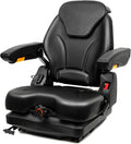 Tractor Suspension Seat with Adjustable Back and Armrests - Smooth