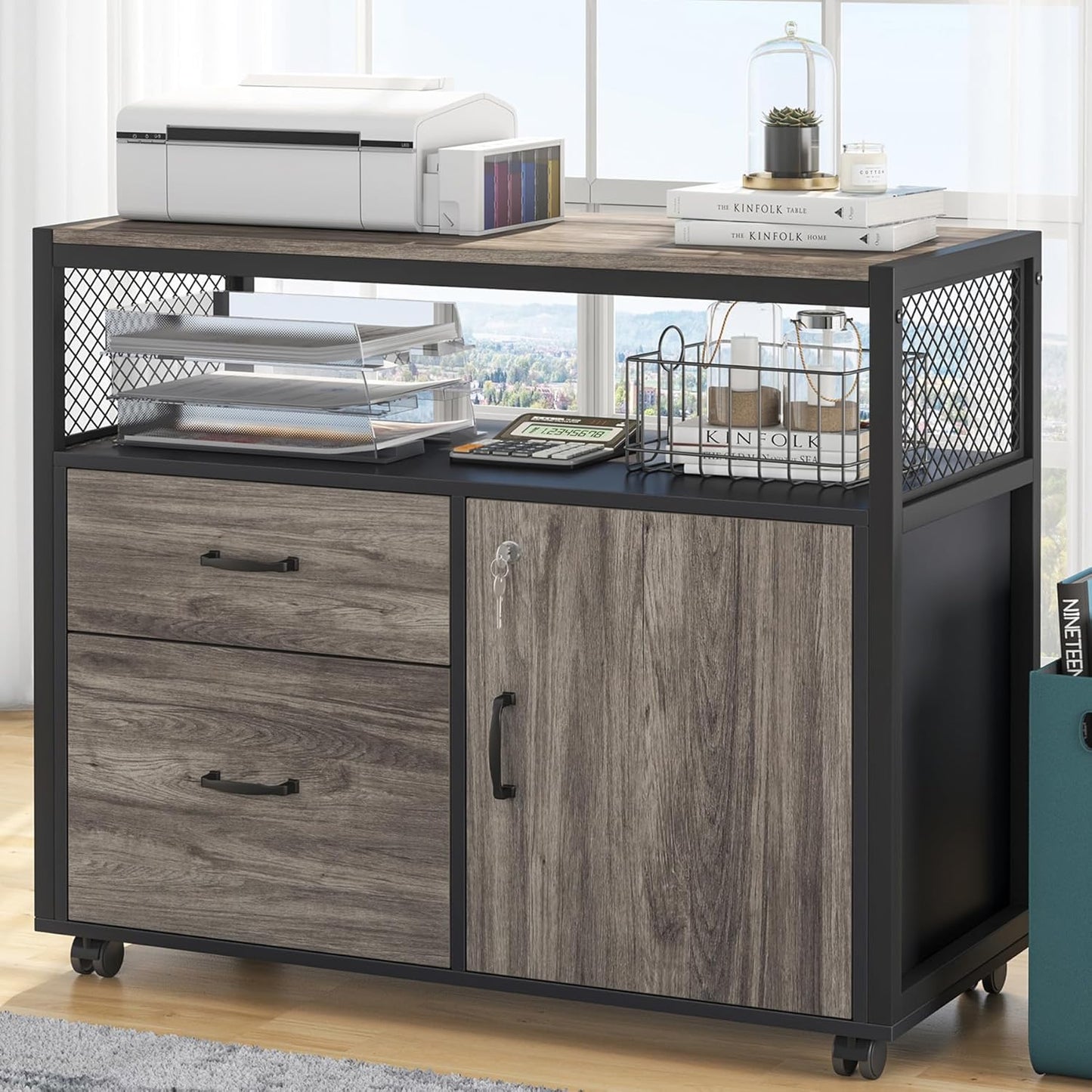 Tribesigns Modern File Cabinet with Drawers for Home Office