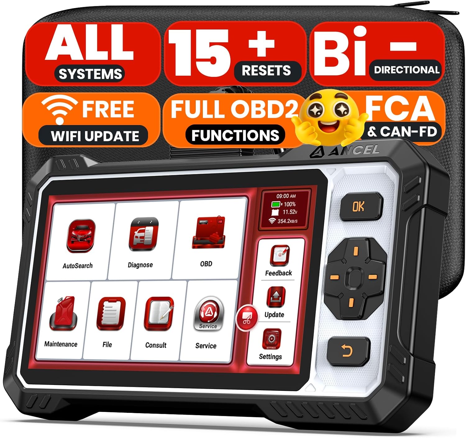 OBD2 Scanner FX6100 Bidirectional Diagnostic Tool for All Vehicles