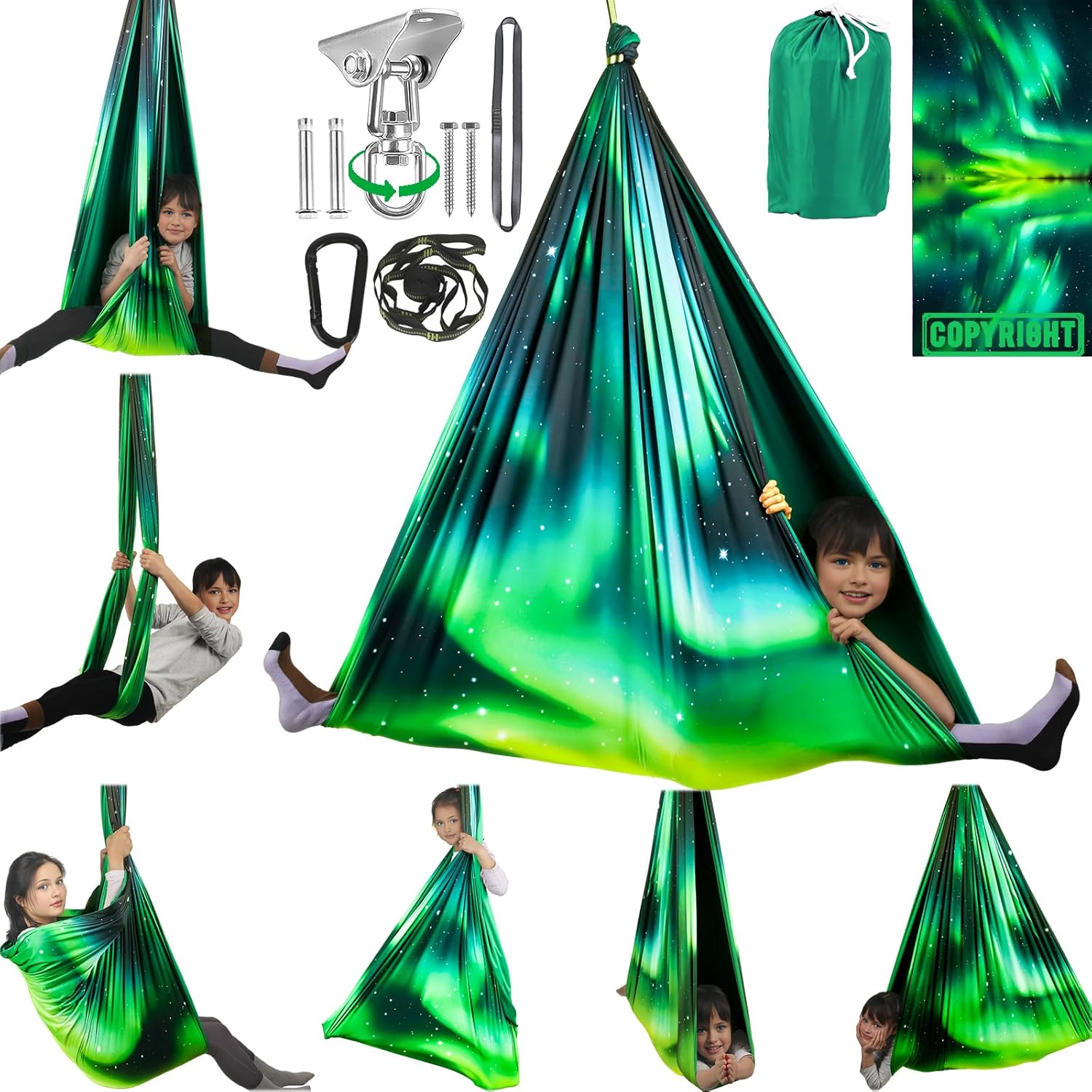 Double Layer Sensory Swing for Kids & Adults - 300lbs Capacity