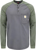 BOCOMAL FR Shirts 6oz Lightweight Flame Resistant Henley - Workwear