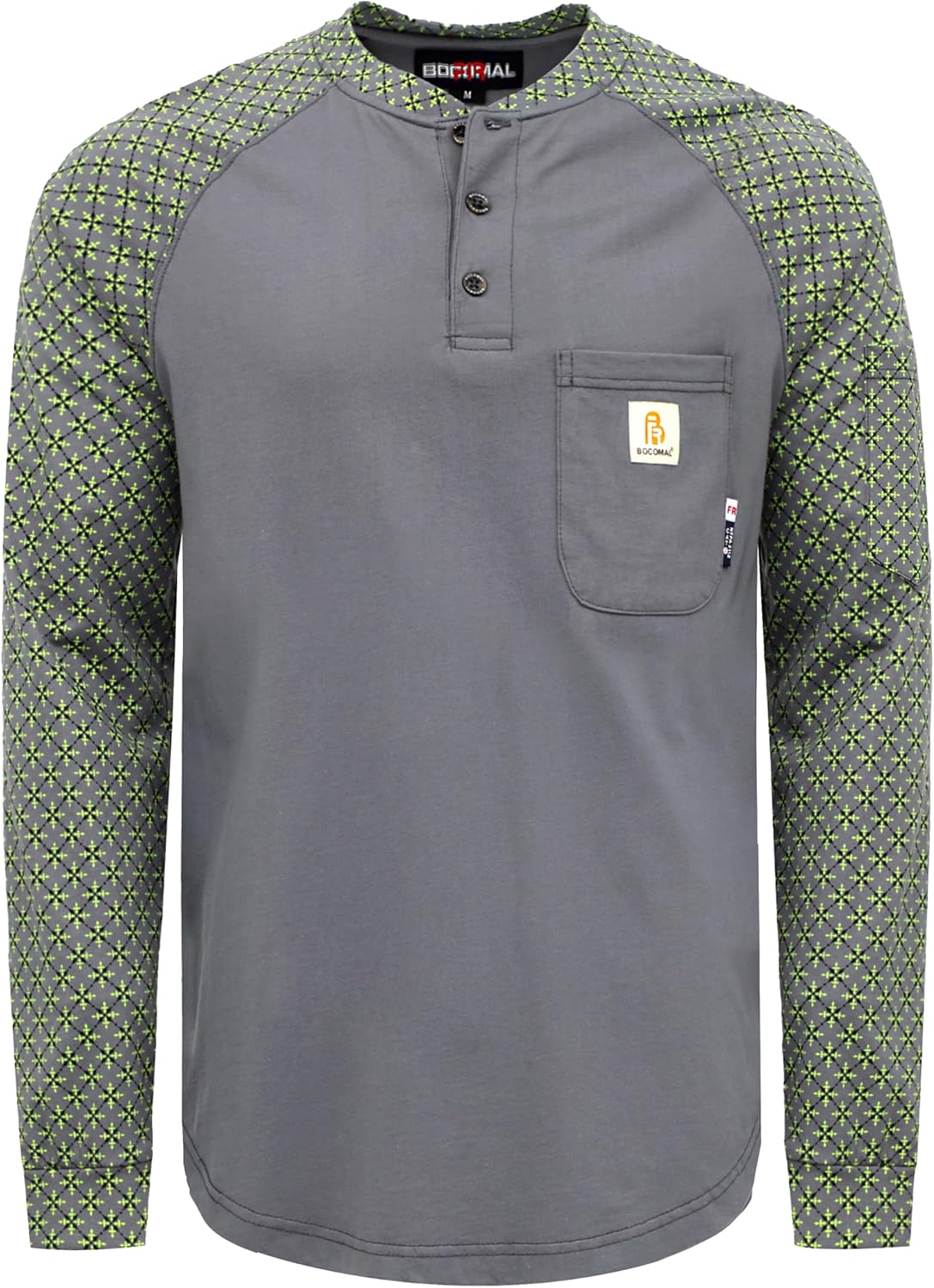 BOCOMAL FR Shirts Lightweight Flame Resistant Long Sleeve Henley