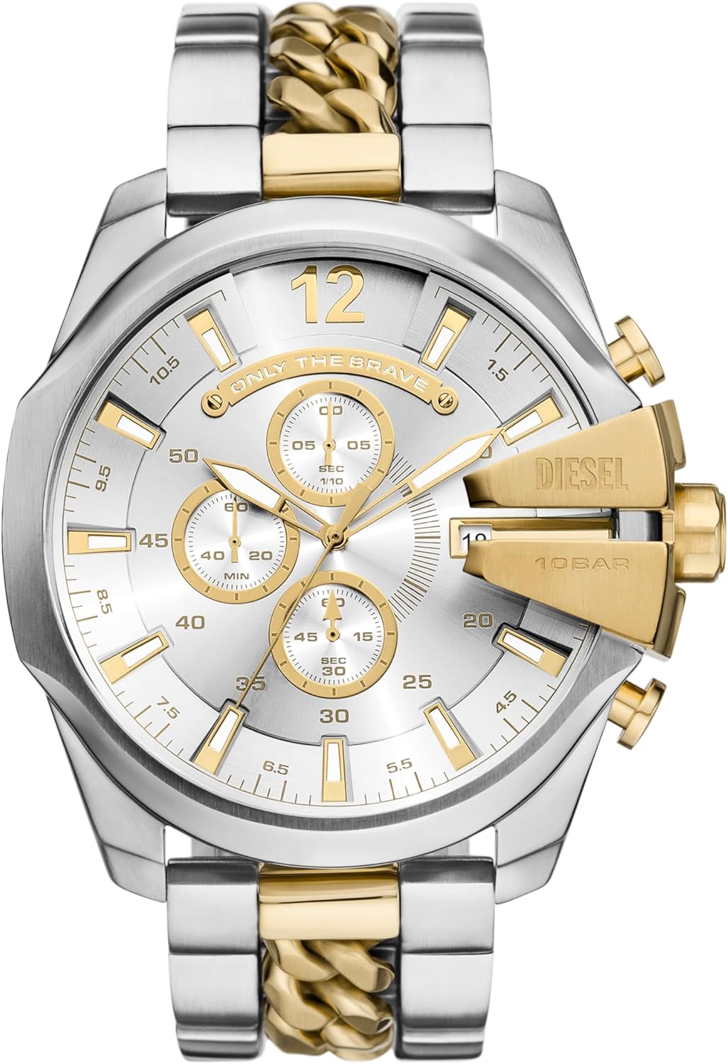 Diesel Mega Chief Stainless Steel Men's Watch: Bold Style & Function