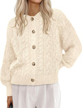 Chunky Cardigan Sweaters for Women - Cozy Cable Knit Fall Layer