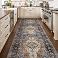 2x8 ft Kitchen Runner Rug for Hallways - Washable Non Slip Runner