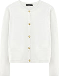 LILLUSORY Women Cropped Cardigan Sweater - Versatile Fall Layering